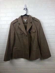 Nygard Collection Women's Brown Jacket Button Up Coat Size 18 RA1 - Picture 1 of 5