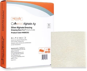Medvance Silver Calcium Alginate Ag Sterile Highly Absorbent Antibacterial Dress - Picture 1 of 12