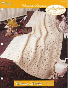 Afghan Crochet Pattern CREAMY DELIGHT Victorian Elegance Needlecraft Shop - Picture 1 of 1