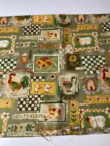Concord Farm Animals & Sounds Pattern Fabric Piece 44" Wide 150" Long 4+ Yards - Picture 1 of 2