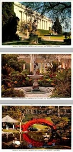 3~Postcards  San Marino, CA California  HUNTINGTON LIBRARY~ART GALLERY~GARDENS - Picture 1 of 7