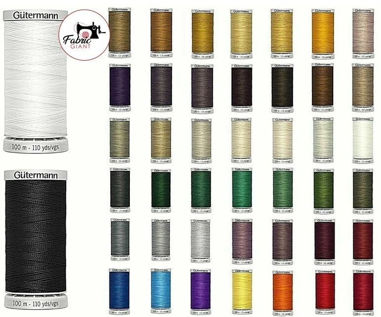 GUTERMANN EXTRA STRONG THREAD 100M HAND & MACHINE/UPHOLSTERY SEWING-Various Col