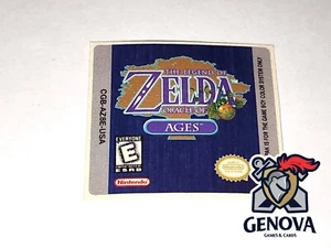 Adesivo etichetta di gioco sostituzione The Legend of Zelda Oracle of Ages Game Boy - Foto 1 di 1