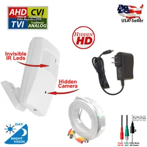 Covert Hidden Security Camera with Night Vision Kit with 50 ft Cable and Adapter - Picture 1 of 9