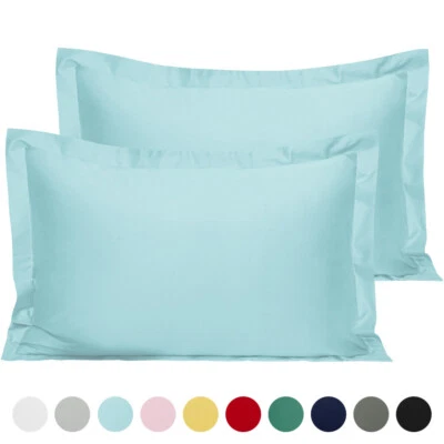 500 TC Cotton Pillow Shams Set Standard Queen King Ultra Soft Pillowcases 2-Pack - Image 1 of 4