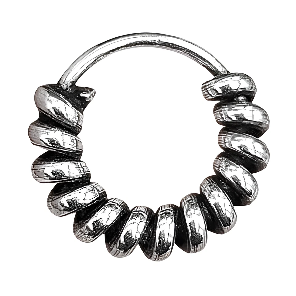 Anello Naso Spirale Spirale Argento Sterling 925 Cerchio Elica Setto Daith Bo... - Immagine 1 di 4