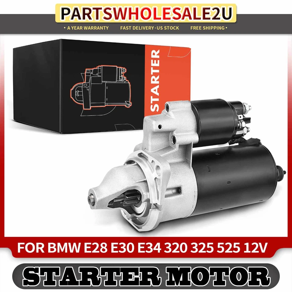 Starter Motor for BMW E30 E36 E34 325 325e 325i 82-93 525i 528e 1.4KW 12 V CW 9T - Изображение 1 из 4