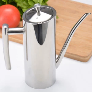 Kitchen Craft Italian Collection Stainless Steel Olive Oil Jar Can Drizzler ~NEW - Picture 1 of 11
