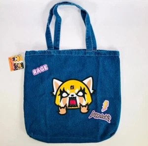 NWT Sanrio Aggretsuko Denim Tote Bag - Picture 1 of 5