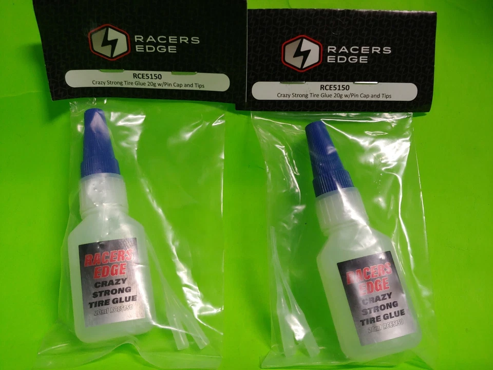 Racers Edge 5150 Crazy Strong Tire Glue 20g W/pin Cap and Tips RCE5150