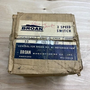 Vintage Broan 3 Speed Switch No. 53 Volts 115 Cycle 60 - Picture 1 of 2