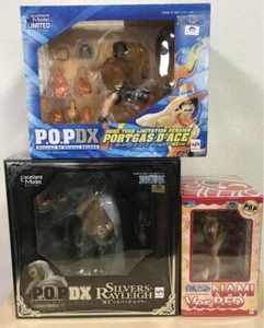 ONE PIECE Figure lot set 3 Megahouse Ace Nami Silvers Rayleigh Limited edition - Picture 1 of 8