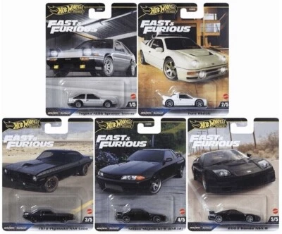 HOT WHEELS FAST & FURIOUS PREMIUM 5 CAR FULL SET 2024 E CASE - Image 1 of 4