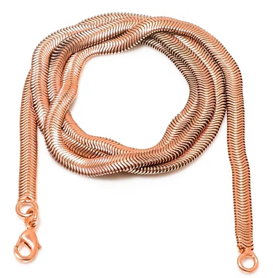 Corrente de cobra de cobre puro para colar corrente sólida 100% oxidada para homens e mulheres - Imagem 1 de 4