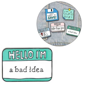 Funny Cartoon Pins Brooches Women Men Shirt Badge Jewelry Icon Lapel Enamel Pin - Picture 1 of 15