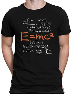E=MC2 Herren Fun T-Shirt S bis 4XL Albert Einstein Relativitätstheorie Physik - Picture 1 of 15