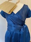 Reproduction vintage pinup style dress in blue/teal