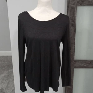 Soft Surroundings long sleeve black scoop neck tee shirt style 2FQ60 size small - Picture 1 of 2