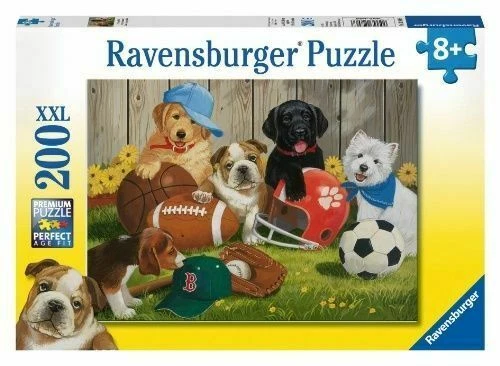 Ravensburger Premium Puzzle Let’s Play Ball 200 XXL Dogs Sports 2015 Germany