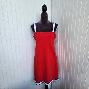 Tommy Hilfiger Trägerkleid rot Pull On knielang Gr. M - Bild 1 von 14