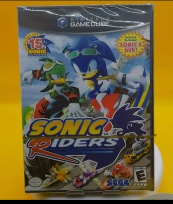 NEW Sonic Riders GameCube Black Label w/ EXCLUSIVE SONIC X DVD - Image 1 of 3