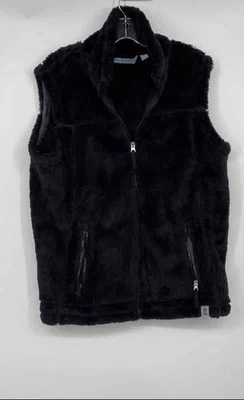 Chaleco Free Country Mujer Negro Sin Mangas Peludo Cremallera Completa Talla Grande Foto 1 de 4
