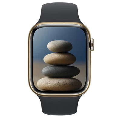 Apple Watch Series 8 45MM Stainless Steel GPS Cellu Gold Excellent Refurbished - Image 1 of 2