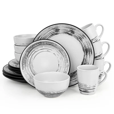 Juegos de vajilla de gres de 16 piezas para 4 tazas cuencos platos de porcelana de granja... Foto 1 de 4