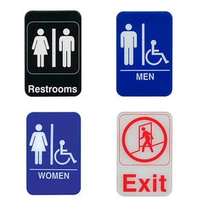 6"x 9" Signage Sign Commercial Restaurant Bar & Pub Plastic TH BK,BL,WH  - Picture 1 of 1