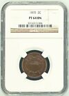 1870 NGC PR64 ROTATED DIE 2C PROOF  ERROR CHOICE TWO CENT PIECE UPGRADE?