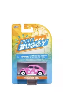Jada Punch Buggy Slug Bug Volkswagen Beetle Pink Pola Dot Diecast Model Car - Picture 1 of 2