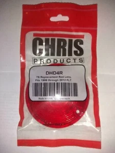Chris Products Pair Red Turn Signal Lens 1986-2012 Harley FLT FLHT FXRT FXRD DOT - Picture 1 of 2