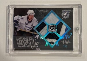 2007-08 UD THE CUP FOUNDATIONS MARTIN ST. LOUIS 4CLR QUAD PATCH AUTO 2/5 