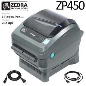 Refubished Zebra ZP450 USB Desktop Direct Thermal Shipping Label Printer 203DPI - Picture 1 of 14