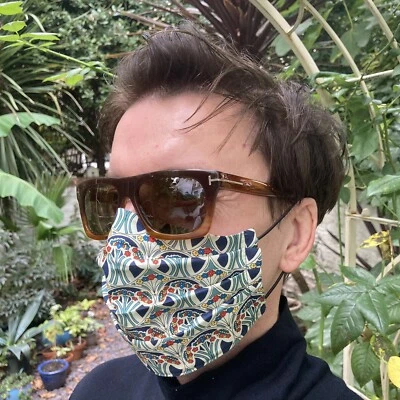 LIBERTY LONDON💯% Cotton ADJUSTABLE Art Nouveau Washable Superior Face Mask 🇬🇧 - Image 1 of 4
