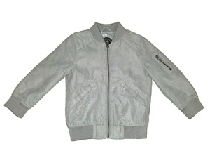 Urban Republic 7304 Boys Suede Moto Jacket Style Long Sleeve - Grey - Size 4T - Picture 1 of 7