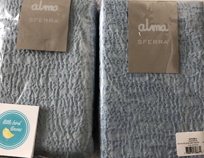 2 шт. Sferra MANI Standard Shams Blue Celestial 21 x 26 Лен/Хлопок Новая Италия - Изображение 1 из 4