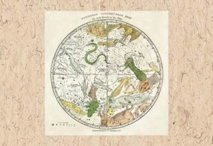 Southern Circumpolar Map W. G. Evans Poster Print - Picture 1 of 1