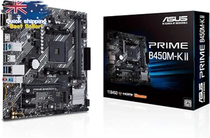 Tek Computer Prime B450M-K II ATX Motherboard SATA6 M.2 4X DDR4 Gaming - Picture 1 of 12