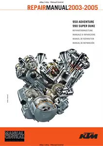 KTM 2003-2005 950 ADVENTURE 990 SUPER DUKE TALLER MANUAL DE SERVICIO DE REPARACIÓN - Imagen 1 de 3