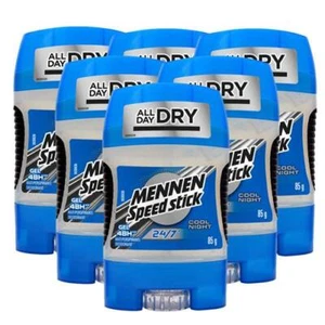 Mennen Speed Stick Cool Night Gel Deodorant 85g Long-Lasting Fresh Bulk 6-Pack - Picture 1 of 5