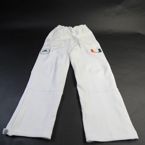 Miami Hurricanes adidas Aeroready Athletic Pants Men's White Used Cover