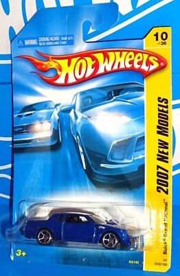 Hot Wheels 2007 New Models #10 Buick Grand National Kmart Mtflk Blue w/ OH5SPs - Image 1 of 2