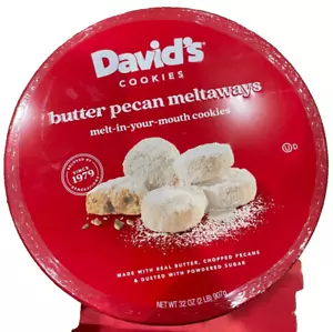 David's Cookies Burro Pecan Meltaways Biscotti Gourmet Tutto Naturale 32 Oz 907g... - Foto 1 di 11