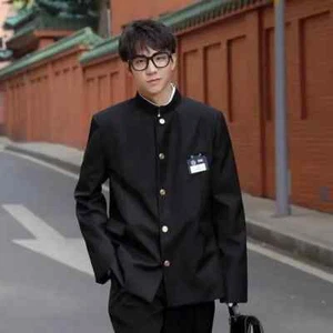 Heiße einreihige Herren-Blazer mit Opa-Kragen japanische Schuluniform neu - Bild 1 von 23