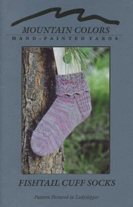 Mountain Colors Strickmuster - Fischschwanz Bündchen Socken - nur Muster - Bild 1 von 2