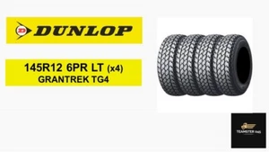 Dunlop GRANTREK TG4 145R12 6PR (x4) Studless Tire Set Kei truck mini - Foto 1 di 7