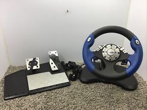 Intec G5285-E Racing Steering Wheel & Pedals For PS1/PS2 Xbox Game Cube *EUC*