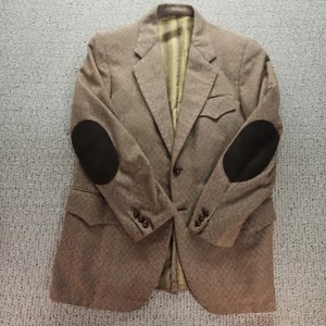 Mens Sport Coat Blazer 42R Cashmere Amalgamated Eclectic Grandpa Check Meas - Picture 1 of 20