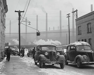 Midland, Pennsylvania, 1940's, Photo, Old Cars, 1941, New Picture Reproduction - Bild 1 von 1